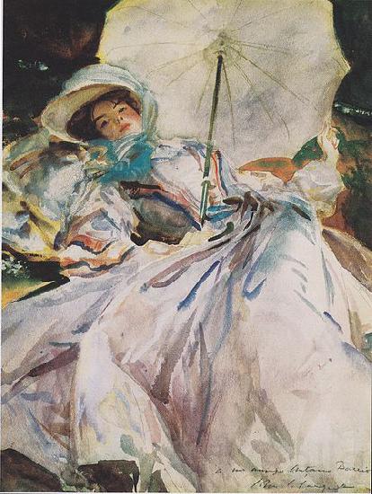 John Singer Sargent Lady with a Parasol Norge oil painting art